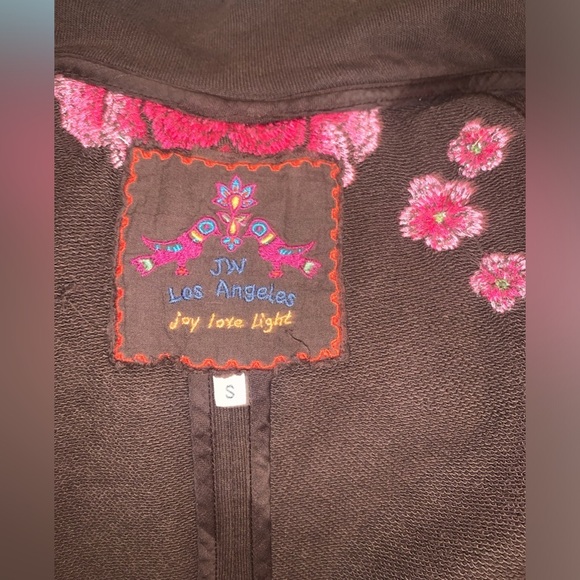 Johnny Was Jacket Boho Artesian brown floral embroidery - Picture 5 of 9